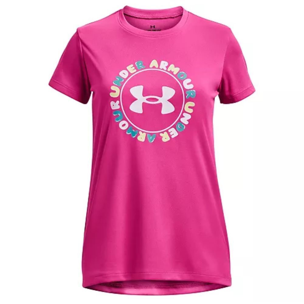 Under Armour Girls Pink Dri-fit Shirt Size YXL